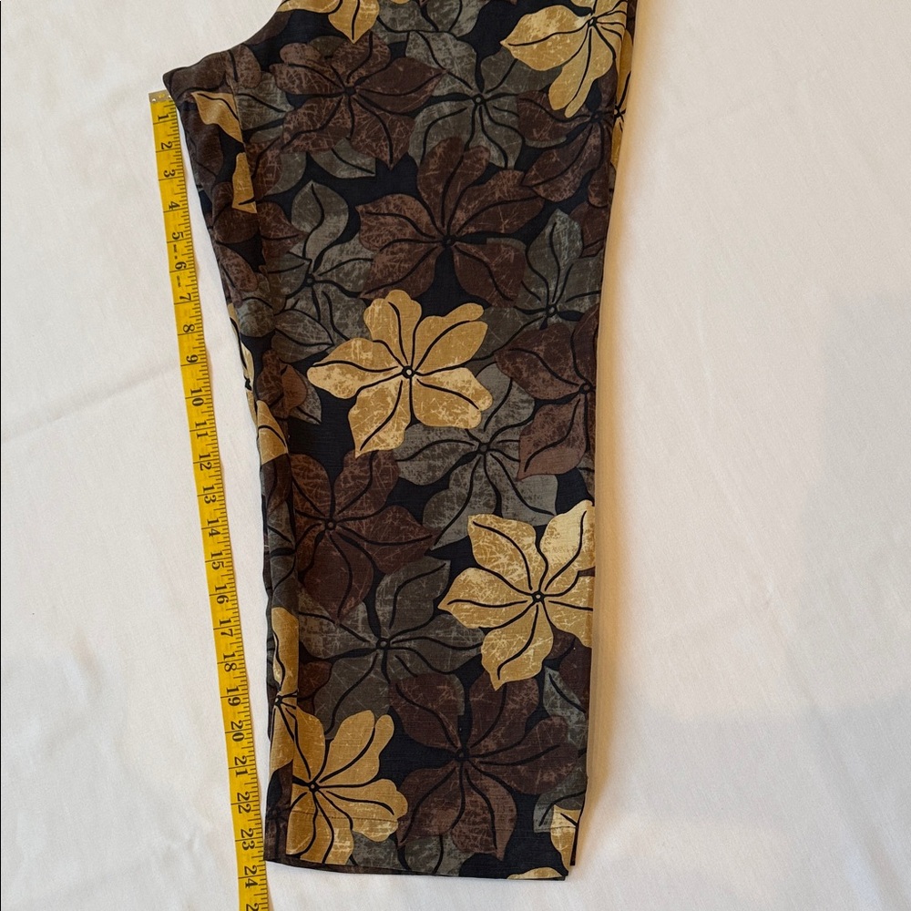 Tommy Bahama 100% Silk Tropical Floral Pants Wide Leg Resort Y2K Size 14 - Picture 5 of 10
